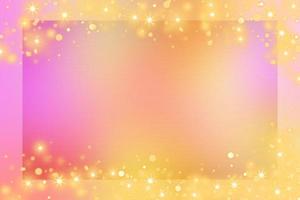 Colorful gradient background with colorful frame and bokeh or orange glitter light decoration. Colorful card design background. Colorful decorative background. photo