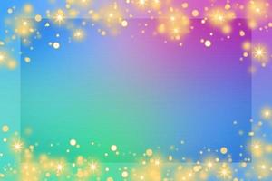 Colorful gradient background with colorful frame and bokeh or orange glitter light decoration. Colorful card design background. Colorful decorative background. photo