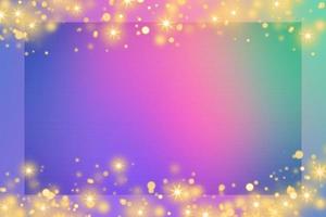 Colorful gradient background with colorful frame and bokeh or orange glitter light decoration. Colorful card design background. Colorful decorative background. photo