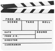 Blank White Movie clapper board isolated png