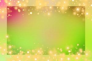 Colorful gradient background with colorful frame and bokeh or orange glitter light decoration. Colorful card design background. Colorful decorative background. photo