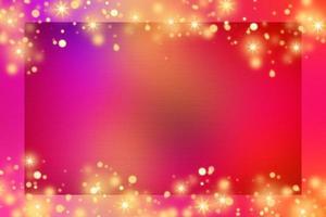 Colorful gradient background with colorful frame and bokeh or orange glitter light decoration. Colorful card design background. Colorful decorative background. photo