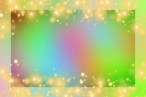 Colorful gradient background with colorful frame and bokeh or orange glitter light decoration. Colorful card design background. Colorful decorative background. photo