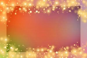 Colorful gradient background with colorful frame and bokeh or orange glitter light decoration. Colorful card design background. Colorful decorative background. photo