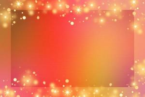 Colorful gradient background with colorful frame and bokeh or orange glitter light decoration. Colorful card design background. Colorful decorative background. photo