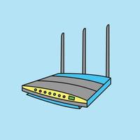 Illustration of Wirless Router vector