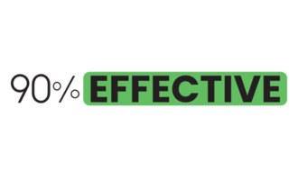 Effective percentage sign label on transparent background. png