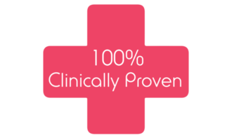Clinically proven Logo on transparent background. png