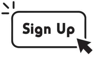 Sign up icon. signup square box on transparent background png