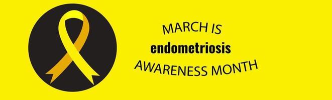 mes de concientización sobre la endometriosis ilustración vectorial.fondo del cartel de la pancarta del mes de concientización sobre la endometriosis vector