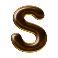 letra s do alfabeto em renderização 3d png