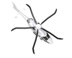 Helicopter isolated on transparent background. 3d rendering - illustration png