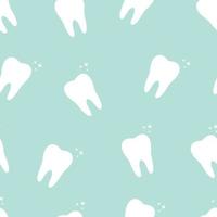 Seamless pattern of healthy teeth. Vector illustration