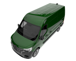 Cargo van isolated on transparent background. 3d rendering - illustration png