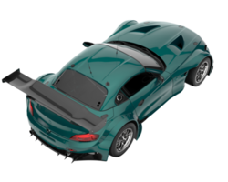 voiture de course isolée sur fond transparent. rendu 3d - illustration png