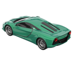 coche deportivo aislado sobre fondo transparente. Representación 3d - ilustración png