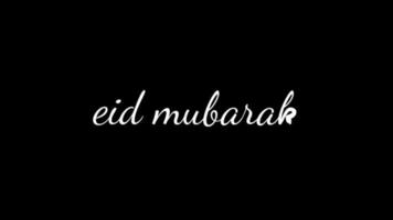 eid mubarak animazione manoscritto nel bianca inchiostro gocce. Perfetto per saluto carte per il eid al-Fitr e eid al-Adha celebrazioni video