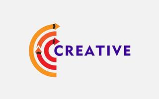 monogram letter c for creative logo design vector