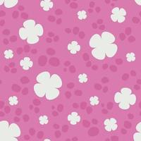 spring pattern in pink colors with flowers vector