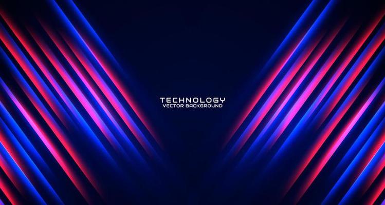 3D red blue techno abstract background overlap layer on dark space with glowing effect decoration. Style concept cut out. Graphic design element for banner flyer, card, brochure cover, or landing page
