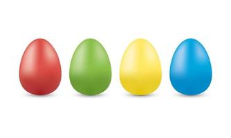 conjunto de coloridos huevos de pascua vector