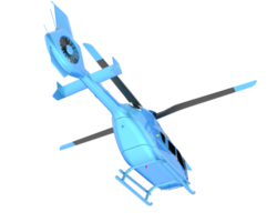 Helicopter isolated on transparent background. 3d rendering - illustration png