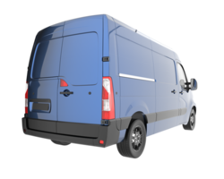 Cargo van isolated on transparent background. 3d rendering - illustration png