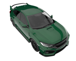 carro moderno isolado em fundo transparente. renderização 3D - ilustração png