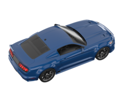 voiture de muscle isolée sur fond transparent. rendu 3d - illustration png