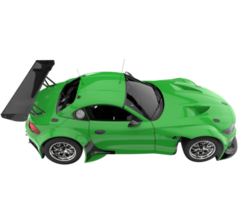 carro de corrida isolado em fundo transparente. renderização 3D - ilustração png