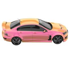 voiture de sport isolée sur fond transparent. rendu 3d - illustration png