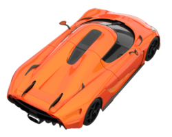 voiture de sport isolée sur fond transparent. rendu 3d - illustration png