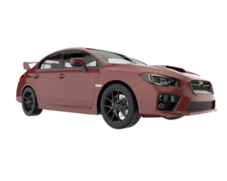 Sport car isolated on transparent background. 3d rendering - illustration png