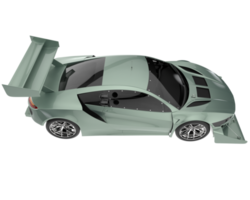 coche de carreras aislado sobre fondo transparente. Representación 3d - ilustración png