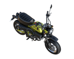 motocicleta aislada sobre fondo transparente. Representación 3d - ilustración png