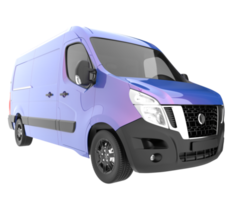 Cargo van isolated on transparent background. 3d rendering - illustration png