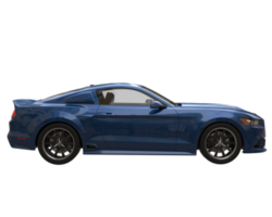 Muscle car isolated on transparent background. 3d rendering - illustration png