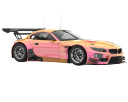 voiture de course isolée sur fond transparent. rendu 3d - illustration png