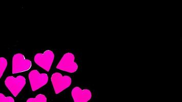 multicolored heart on black background for valentine's day photo