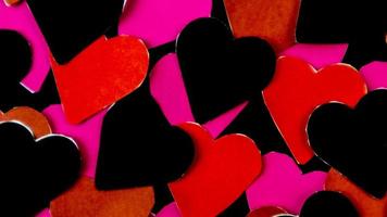 multicolored heart on black background for valentine's day photo