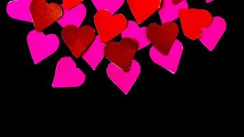 multicolored heart on black background for valentine's day photo