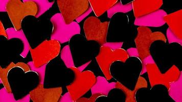 multicolored heart on black background for valentine's day photo