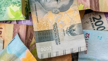 stack of rupiah banknotes as background photo