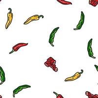 pepper ingredient food organic vector seamless pattern