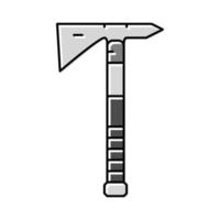 tactical axe hatchet color icon vector illustration