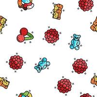 jelly candy gummy bear fruit gum vector seamless pattern