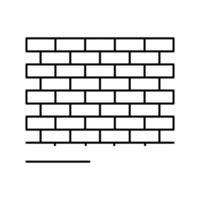 ilustración de vector de icono de línea de valla de pared