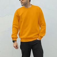 Gold Sweatshirt Mockup for Men Gildan 18000 photo