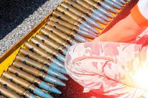 ammunition belt ,chain of cartridges war for background photo