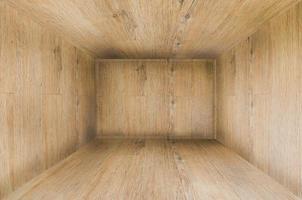 3D rendering of wood wall and wood floor. 3D room Background. photo